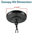 thumbnail image 4 of Aspen Creative 21515-11 Transitional Fixture Canopy Kit, 4-3/4 Diameter with Collar Loop, 1" Center Hole, Oil Rubbed Bronze, 3Ft Heavy Chain, 1 Sets/Pack, 4 of 5