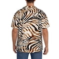 thumbnail image 3 of Pofeuu Watercolor Zebra Print Mens Casual Short Sleeve Shirts Beach Summer Spread Collar Pocket Tops Men's Casual Short-sleeved Shirt-Large, 3 of 5