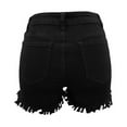 thumbnail image 4 of Gubotare Denim Shorts Women Women's High Waisted Stretchy Denim Shorts Jean Shorts (Black,Size S), 4 of 5