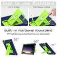 thumbnail image 2 of Allytechgroup Shockproof Case for Samsung Galaxy Tab A9+ Plus 11 Inch SM-X210 X216, Hybrid TPU PC Bumper Rugged Back Cover with Shoulder Strap Kickstand Kids Friendly Cover Shell, Navyblueolivine, 2 of 4