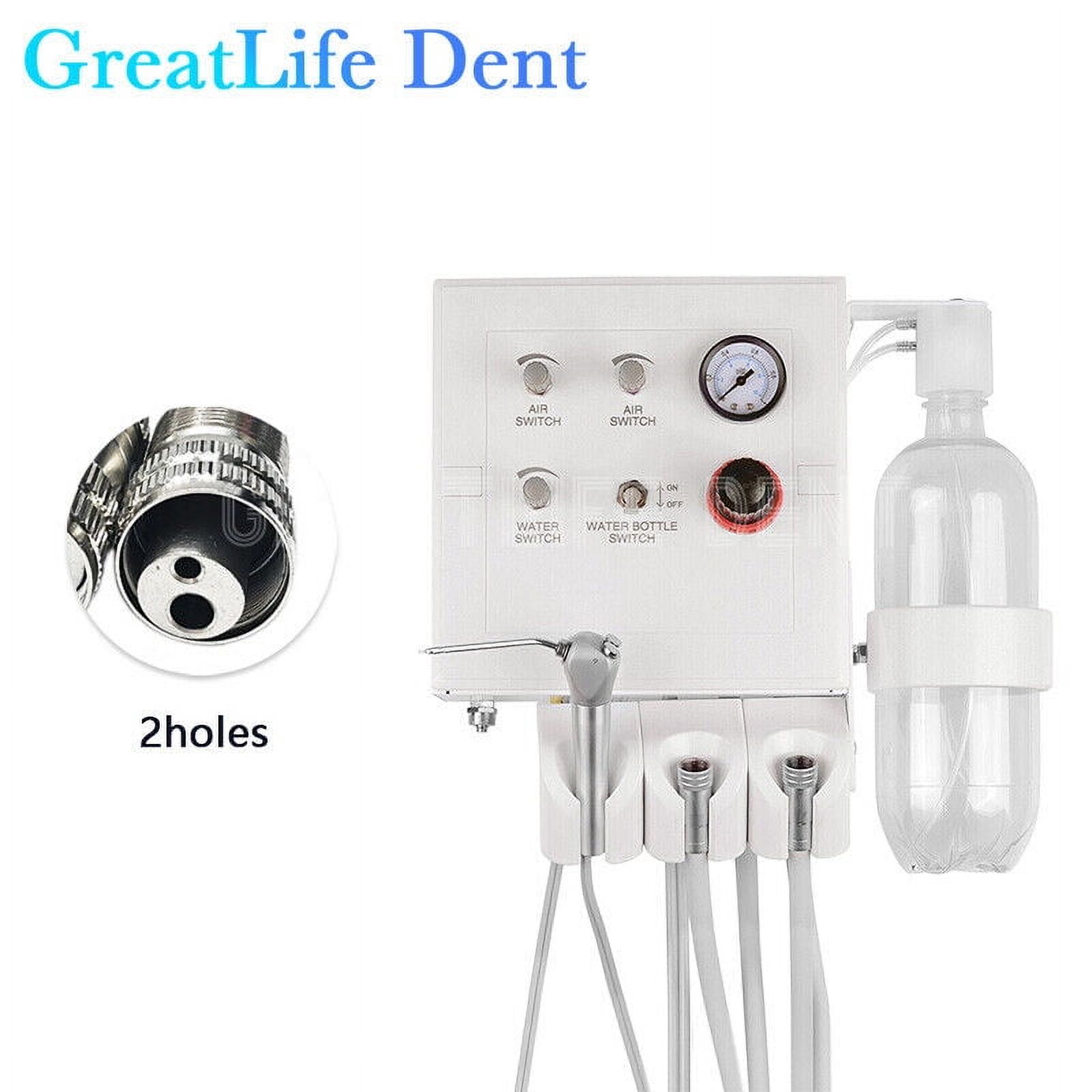 GreatLife Dent USA Stock PORTABLE DENTAL FOLDING CHAIR LED LIGHT+TURBINE+DENTIST STOOL