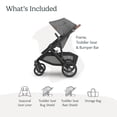 thumbnail image 2 of UPPAbaby Vista V3 Stroller - Full-Size Single-to-Double Stroller System - Toddler Seat, Bug Shield, Rain Shield, and Storage Bag Included - Greyson (Charcoal Mélange/Carbon Frame/Saddle Leather), 2 of 5