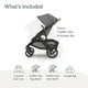 thumbnail image 2 of UPPAbaby Vista V3 Stroller - Full-Size Single-to-Double Stroller System - Toddler Seat, Bug Shield, Rain Shield, and Storage Bag Included - Greyson (Charcoal Mélange/Carbon Frame/Saddle Leather), 2 of 5