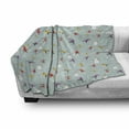 thumbnail image 2 of Ice Skates Soft Flannel Fleece Throw Blanket, Colorful Merry Christmas Theme with Human and Snowflakes Pattern, Cozy Plush for Indoor and Outdoor Use, 50" x 60", Pale Seafoam Multicolor, by Ambesonne, 2 of 5