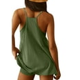 thumbnail image 3 of XCHQRTI Women's Sleeveless Jumpsuit Spaghetti Strap with Pockets Casual Summer Overall, Suspender Mini Dress + Suspenders + Shorts, 3 of 5