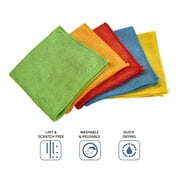 Eurow Microfiber Cleaning Cloths, 5 Colors, 25 Pack