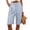Light Blue, variant on Womens Palazzo Striped Capri Pants, Linen Casual Cute Loose Fit Knee Length Pants, Cuffed Hem High Waisted Crop Trousers with Pockets