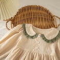 thumbnail image 4 of TOWED22 Baby Girl Clothes Toddler Girl Outfits Infant Ruffle Shirt Joggers Cute Fall Winter Clothing Set,Khaki,2-3 Y, 4 of 9
