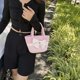 thumbnail image 3 of Bolso de playa para mujer, bolso grande de playa con flores, bolso de mano Vintage para la playa, bolso de compras (rosa), 3 of 5