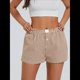 thumbnail image 4 of Pantalones Cortos de Pijama A Cuadros Y2K para Mujer, Tipo Bóxer Elástico, Estilo Urbano Amarillo L, 4 of 7