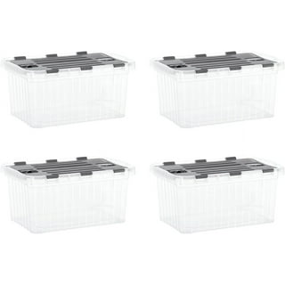  Superio Storage Bins with Lids- Clear Boxes for Organizing,  Stackable Plastic Containers- BPA Free, Non-Toxic, Odor Free, Organizer for  Home, Office, Dorm, 16 Qt, 6 Pack