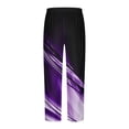 thumbnail image 5 of qolati Summer Beach Cargo Pants for Men Trendy Print Loose Fit Wide Leg Sweatpants Lightweight Elastic Waist Drawstring Baggy Trousers with Pockets, 5 of 5