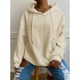 thumbnail image 6 of Cable Knit Hoodie (XL, Pink), 6 of 10