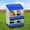 Blue, variant on 4 Hole Galvanized Steel Egg Laying Boxes, 2 Layer