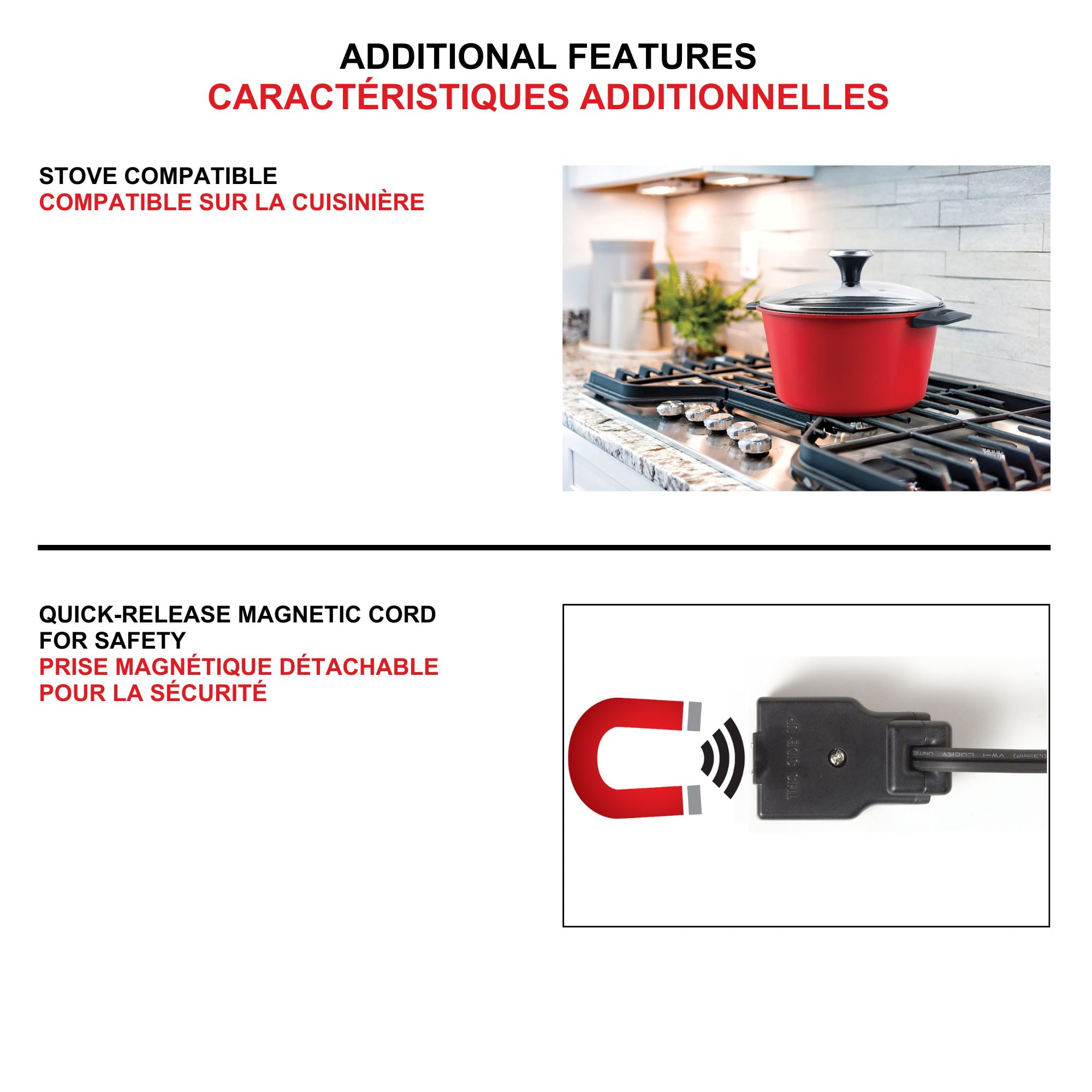 Starfrit The Rock Electric Fondue 13PC Set, 3L Capacity, Nestable Components, Quick Release Magnetic Cord, Easy to Clean, 1500W