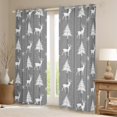 thumbnail image 2 of jejeloiu Cartoon Xmas Reindeer Black Out Curtains,Merry Christmas Tree Curtains Pack of 2 (42x63 Each),Gray White Snowflake Bedroom Curtains For Teens,Ultra Soft Home Decor, 2 of 6