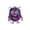 A002- Purple, variant on Purple Glitter Squishy Toy with Horns and Big Eyes, Single Unit, Sparkly Design, for Kids, Relaxation Toy