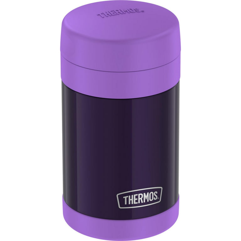 THERMOS FUNTAINER 16 Ounce Stainless Steel Vacuum Insulated Food Jar with  Spoon, Purple Mirage