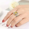 thumbnail image 4 of EOEMY Gorgeous 925 Silver Filled Rings Women Cubic Zirconia Party Jewelry Size 6-10-8, 4 of 5
