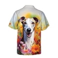 thumbnail image 2 of Welcome Spring Summer Whippet Portrait Flower Blue Sky Hawaiian Shirt Breathable Summer Unisex Merch Dog Lover - 12001, 2 of 6