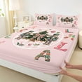 thumbnail image 3 of jejeloiu Cartoon Nutcracker King Sheet Set,Xmas Letter,4-Piece Microfiber, 3 of 7