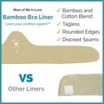 thumbnail image 3 of More of Me to Love Bamboo-Cotton Bra Liner – Beige, 3-pack, Medium – Sweat-Wicking & Antibacterial, 3 of 10
