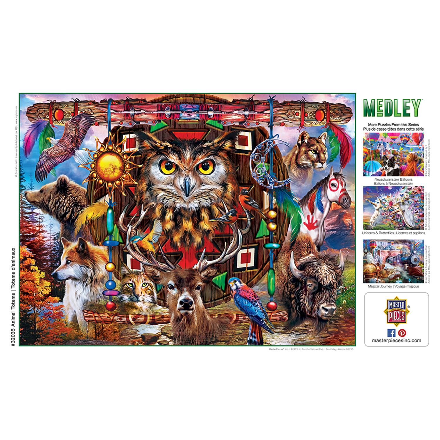 MasterPieces 300 Piece EZ Grip Jigsaw Puzzle - Animal Totems - 18"x24" - image 5 of 6