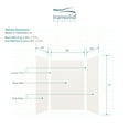 thumbnail image 5 of Transolid EWK484872-31 Expressions 48" W X 48" D X 72" H Three Panel Shower Wall Kit -, 5 of 6