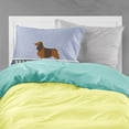 thumbnail image 2 of Longhaired Dachshund Welcome Fabric Standard Pillowcase Blue, 2 of 2