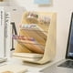 thumbnail image 5 of Slanted Cosmetic Organizer Multi-Tier Compartments Plastic Makeup Storage Box Desktop Holder - Beige, 5 of 5