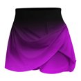thumbnail image 3 of gakvbuo Pleated Tennis Skirt For Women High Waisted Biker Shorts Athletic Short Stretchy Yoga Fake Two Piece Trouser Golf Skorts Skirts For Running Casual, 3 of 5