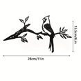 thumbnail image 2 of Pájaro cardenal de metal en un arte de árbol de rama, siluetas de animales de acero, decoración de jardín, 2 of 5