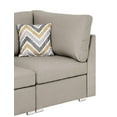 thumbnail image 2 of Amira Beige Fabric Loveseat Couch with Pillows, 2 of 5