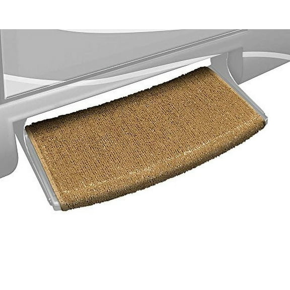 Prest-O-Fit 2-0202 Wraparound Radius RV Step Rug Harvest Gold 22 In. Wide