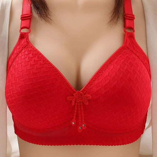 Summer Savings Deals 2023! TAGOLD Plus Size Bras for Womens,Woman's  Comfortable Lace Breathable Bra Underwear No Rims 