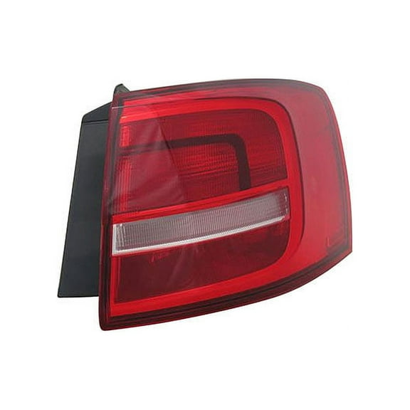 Right Passenger Side Outer Tail Light Assembly - Bulb Type - Compatible with 2015 - 2018 Volkswagen Jetta 2016 2017