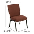 thumbnail image 5 of Emma + Oliver Stacking Auditorium Chair with 20.5" Seat - Cinnamon Fabric/Gold Vein Frame, 5 of 13