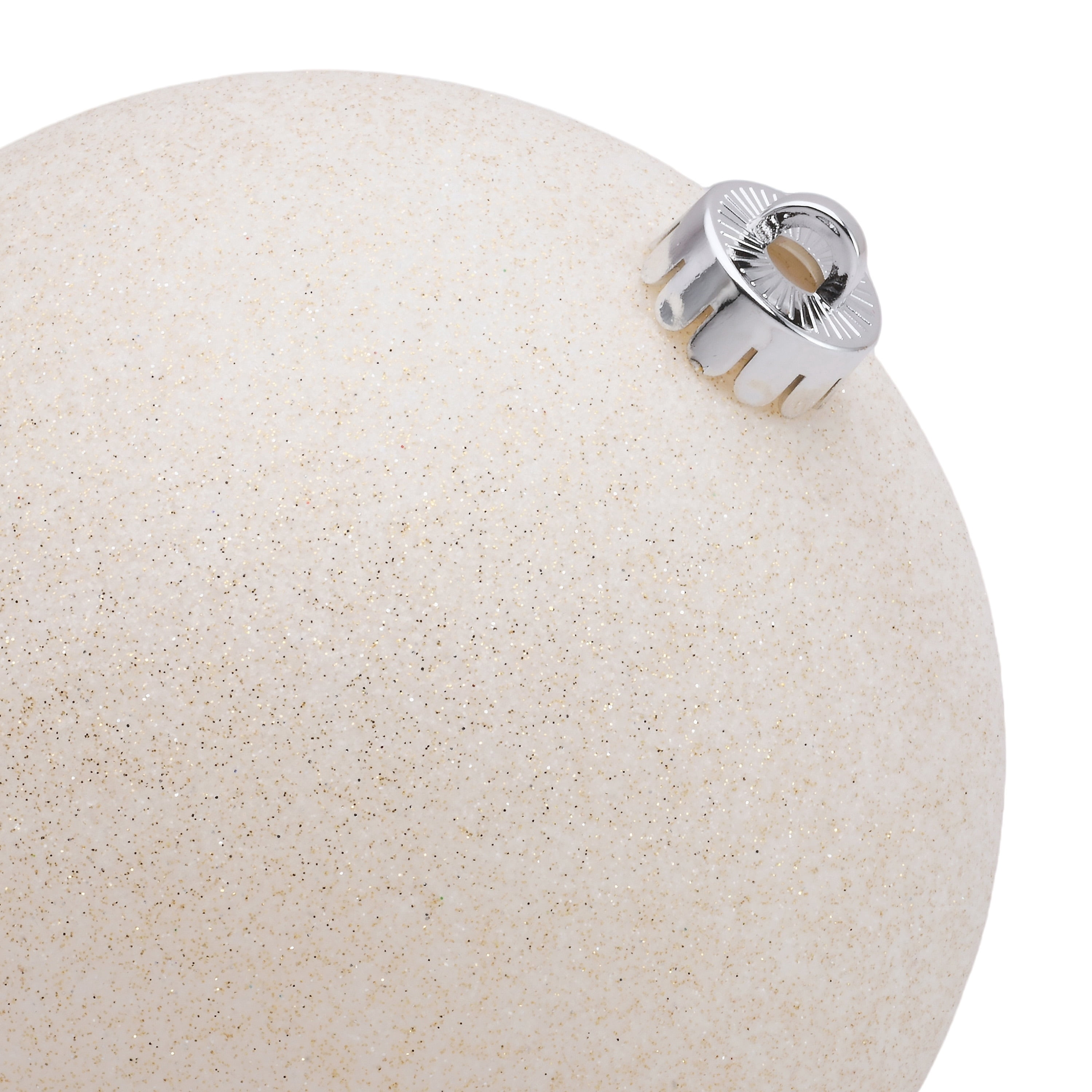 4-Count Champagne and Cream Ball Shatterproof Christmas Ornaments, 6", by Holiday Time