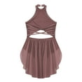 thumbnail image 3 of Aiihoo Girls Lyrical Dance Dress Sleeveless Backless Leotard Dress Sparkle Modern Dancing Dress Dusty Pink 10, 3 of 6