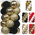thumbnail image 1 of Boules de Noël en Velours de 2,36 Po, 25 Pcs Décorations Suspendues de Sapin de Noël Floquées Rouges/blanches, pour Décoration Intérieure de Fête de Noël à la Maison, Mariage et Jours Fériés., 1 of 7