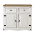 thumbnail image 4 of HomeStock Suburban Sophistication Wood Buffet Sideboard in Rustic Finish, Solid Pine, Dovetail Drawer Joints, Distressed Hardware, Spacious Storage, Easy Assembly-Color:Distressed White,Size:2 Door, 4 of 6