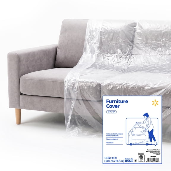 Walmart Furniture Cover, Clear, 134" x 46"