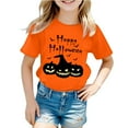 thumbnail image 1 of T-shirt Décontracté à Manches Courtes et Col Rond pour Enfants avec Lettres, 1 of 3