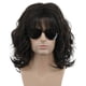 thumbnail image 2 of Peluca de Halloween con estilo de los años 70 y 80, larga y rizada en tono marrón oscuro, apta tanto para hombres como mujeres; ideal para disfraces y cosplay de anime, 2 of 3