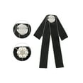 thumbnail image 3 of INSPIRE CHIC Women's Bowknot Rhinestone Ribbon Bow Brooch Pre-Tied Bow Tie, 3 of 5
