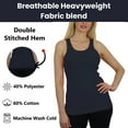thumbnail image 4 of 3-Pack Women's Regular Fit Cotton Blend Ribbed Tank Tops - Soft Breathable, Gym & Lounge Wear (M-2XL), 4 of 5