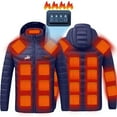 thumbnail image 2 of Penkiiy Heated Jacket for Men, 23 Heating Zones Mens Winter Jacket Warm Lightweight Outdoor Hiking Outwear Heated Coat 3XL Blue, 2 of 4