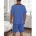 thumbnail image 2 of Ekouaer Men's Pajama Sets Shorts Short Sleeve Pj Sets Loungewear Lightweight Lounge Sets with Pockets, 2 of 6