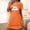 Orange, variant on Pajamas Women Sleep Shirts Women's Pajamas Women's Oversized Short Nightgown Fashion Chest Print Short Sleeve Nightdress