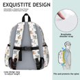 thumbnail image 5 of Cat and Bowtie White Pattern Cute School Backpack with Padded Back and Adjustable Shoulder Straps 13.4"x11"x4.7", 5 of 5
